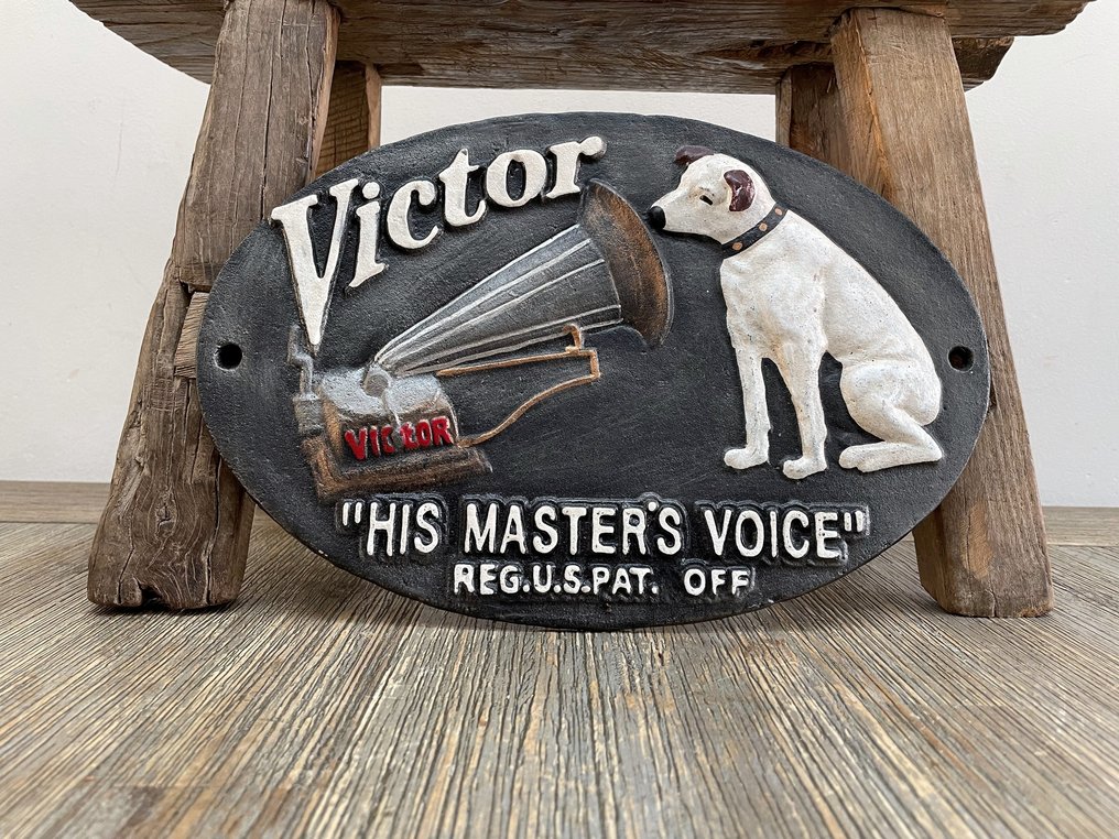 Sign - HMV- His Master's Voice - Kyltti - Valurauta #1.0