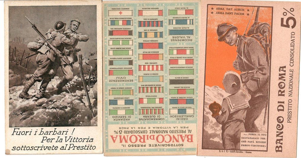 Olaszország - Európa, I. világháború, Katonai, Politika, Háború - Képeslap (40) - 1915-1920 #4.3
