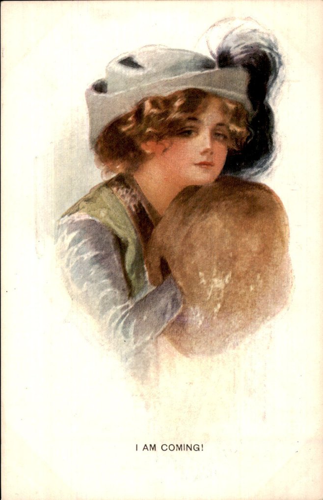Fantasy, Woman / Lady / Girl - Hat - Glamour - Postcard (120) - 1900-1950 #1.0
