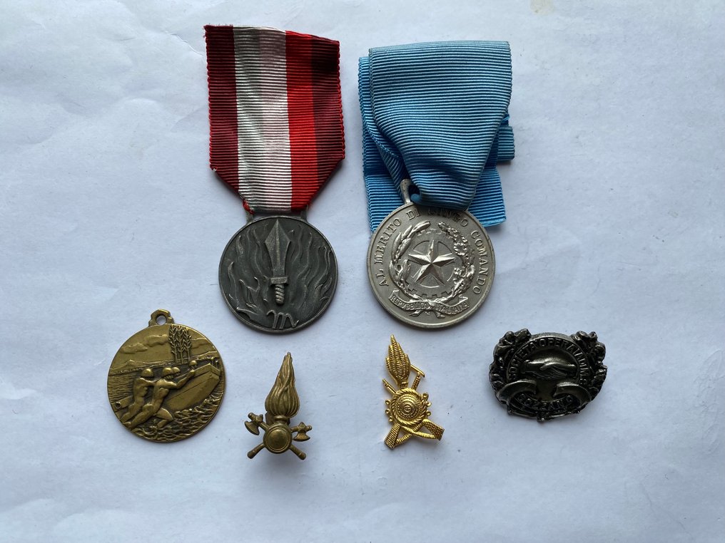 Italy - Medal - Fascismo e dopo guerra - Medaglia al Merito di Servizio Vigili del Fuoco Mussolini - Lungo Comando #2.1